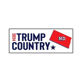 Trump Country ND 2024 Bumper Sticker Decal (3.37" x 9") | Peel & Stick | Political, Stickers, Politics, Republican, Trump, Vote