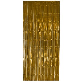 Foxxeo 35011 | Tinsel Curtain 91X244 cm Various Colours, Gold