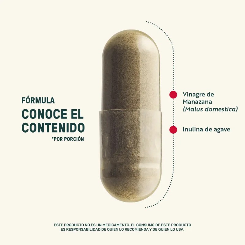 Vinagre de Manzana + Prebióticos 270 Cápsulas | LIFE360+