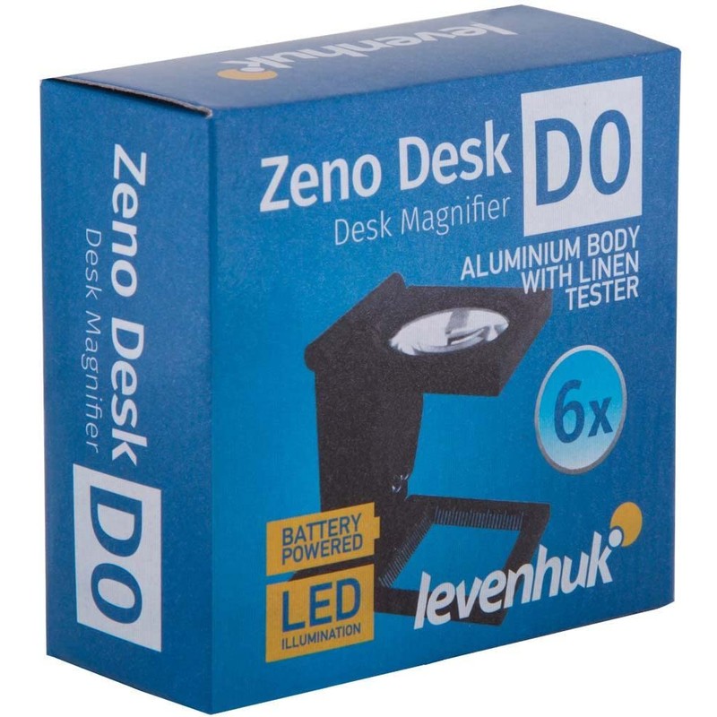 Levenhuk Zeno Desk D0 Folding Magnifier with LED Light for