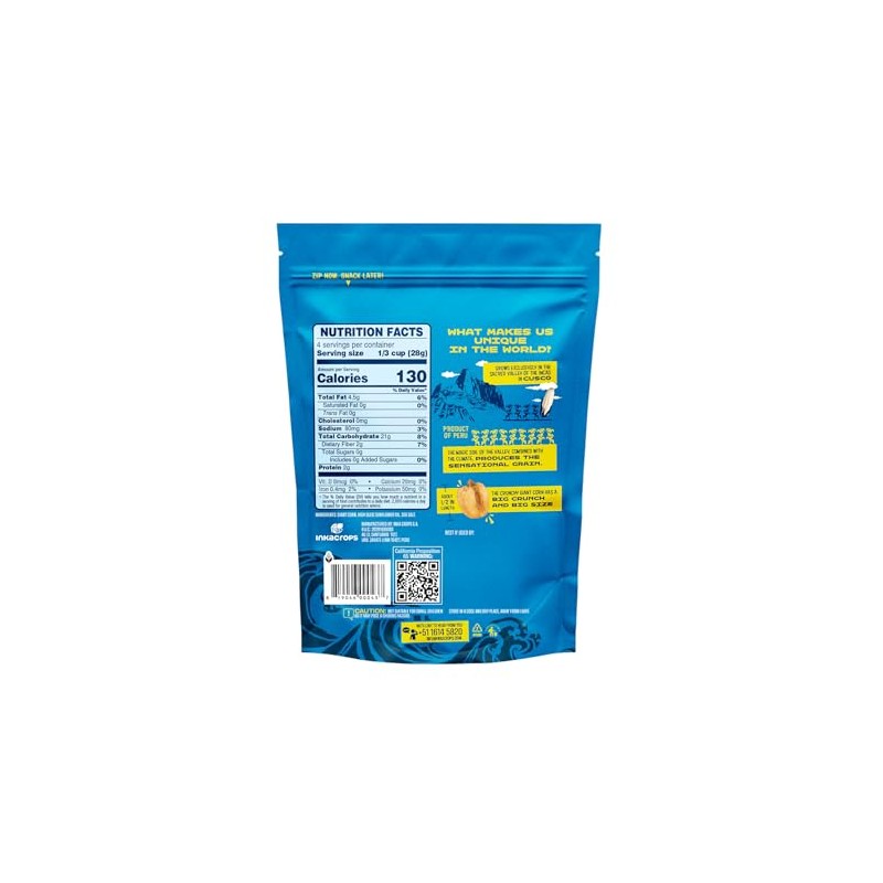 Inka Corn Nuts, Gluten Free Roasted Giant Corn, Original Flavor,