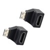 Mini HDMI Adapter,Right Angle 90 Degree Mini HDMI to Standard