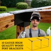 Qrooviiy 15° 4-Way Pegola Bracket Kits,DIY Slant Roof Post Brackets