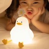 Cute Duck Night Light Silicone Night Lamp 1200mAh Rechargeable Animal