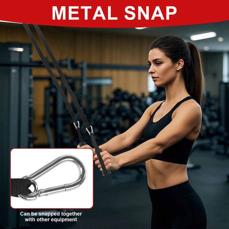 fuxunamz Cable Pull Handles, Triceps Rope Cable Attachment, Bicep Pull