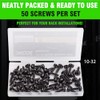 XOOL Paquete de 50 Tornillos 10-32 para Rack con Arandelas