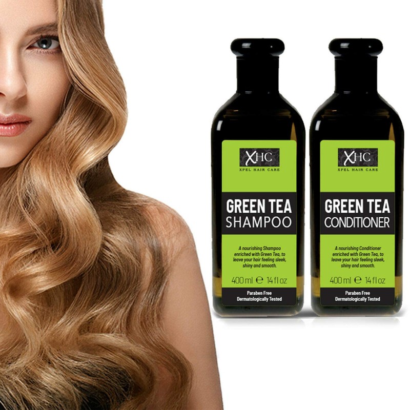 Xpel Hair Care Enriched Green Tea Shampoo And Conditioner (Green