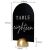 Hanna Roberts Modern Cursive Table Number Black Card Stock Half