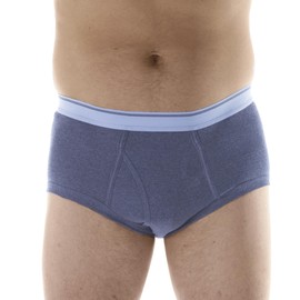 Wearever Incontinence Underwear for Men - Reusable & Washable Men's Bladder Control Briefs with Regular Absorbency - Leak Proof Underwear 150 ml (Single Pair) (Gray) (m) (Waist 34-36)
