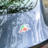 Handmade Green Cheek Conure CAR Stickers (yellow sided) Outdoor use