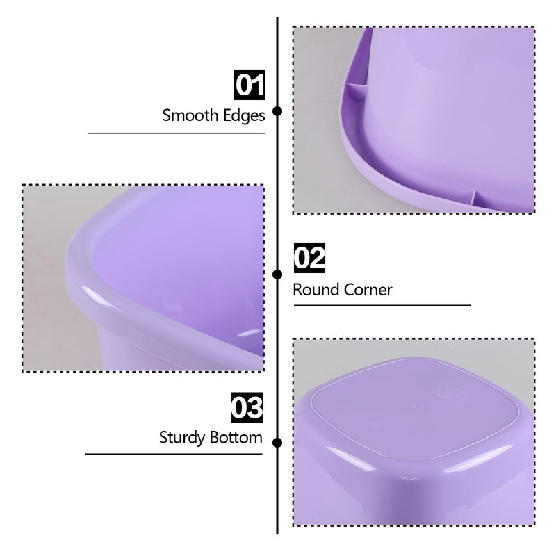 Ramddy Washing Basin/Wash Tub Plastic, 18 Quart, Purple
