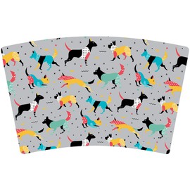 Mugzie MAX 20 Ounce Stainless Steel Cocktail Shaker - Martini Shaker with Wetsuit Cover - Patterned Dogs