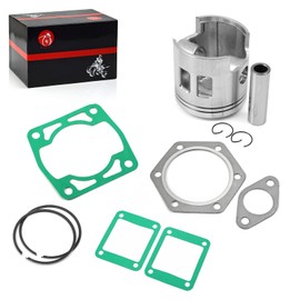 Piston & Piston Rings Kit and Gasket For EZGO 2 Cycle Gas Golf Cart 1989 1990 1991 1992 1993 Standard Bore 3PG Engine 24624-G1 26519-G01