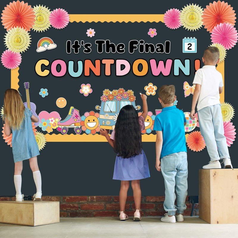 End of Year Classroom Bulletin Board Decoration Set with 3D
