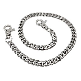 Heavy Duty Metal Waist Chain,key chains for men,Punk Silver Wallet Chain, Keychain with Round Clasp, Hip Hop Goth Keyring for Pants, Jeans & Accessories