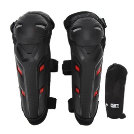 Motorcycle Knee Pads Reflective Adjustable Anti Fall EVA PP Knee Shin Guard for Roller Skating Cycling Black