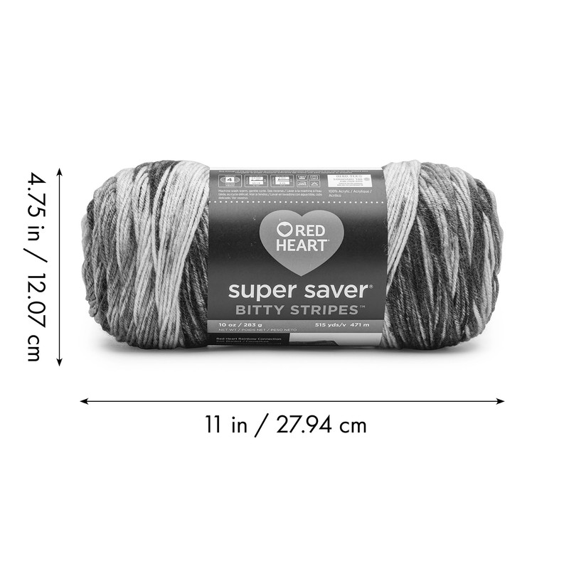 Red Heart Super Saver Bitty Stripes Crayon Box Yarn -