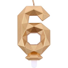 Candelina Buon Compleanno Diamond GOLD n.6