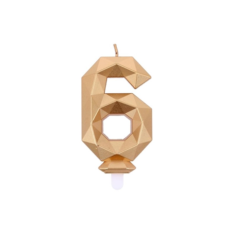 Candelina Buon Compleanno Diamond GOLD n.6