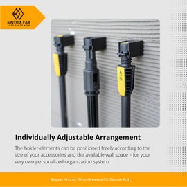 Sintrix Fab 4 x Wall Brackets for Pressure Washer Accessories, Compatible with Karcher Lances and Attachments - Storage Bracket for Garage, Garden Shed & Workshop Garden Accessories