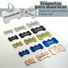 Etiqueta de Identificación de Perro de Huesos, Placa de Identificación