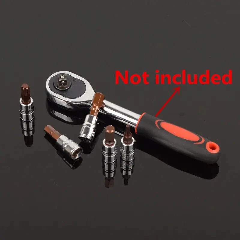 Maxhanest Aluminium Alloy Metric 1/4" Drive Hex Bit Socket Set