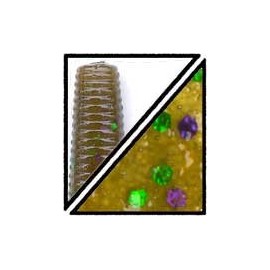 Gary Yamamoto Senko, 5", Green Pumpkin with Large Green and Purple Flake, 9-10-301