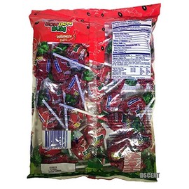Colombina Bon Bon Bum Watermelon Bubble Gum Lollipops 24 Per Bag 2 Pack