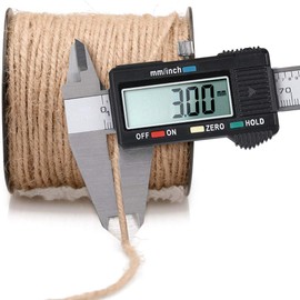 KINGLAKE 100m 3mm Natural Garden Jute Twine String Art Crafts Twine Packing Rope for Gardening, Gift Wrapping, Packing, Christmas Decoration