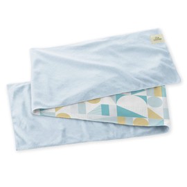 Elecom HCC-T21BU Cool Towel, Cool Touch, Heat Prevention Goods, Ice Coordination, Turquoise Blue x Yellow Oak