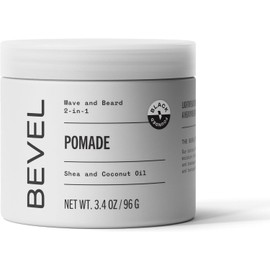 Bevel Beard Balm & Hair Pomade for Waves with Coconut Oil and Shea Butter, Locks in Moisture to Help Reduce Frizz and Breakage, Beard Care for Men, 3.4 Oz
