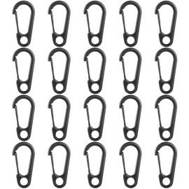 20Pcs Mini Carabiner Clip Zinc Alloy Spring Snap Hook 1.8 Inch Small Carabiner Clips Quick Release Paracord Carabiner for Traveling​Outdoor Key Chain Camping Fishing Hiking