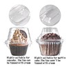 NPLUX 50 Pack Individual Cupcake Containers Plastic Cupcake Boxes Cupcake