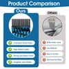 6 Pieces Thickened Bungee Cords Flat with Hooks, Large Rubber