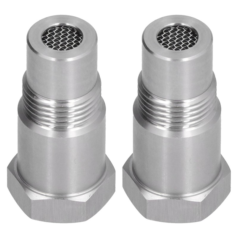 2Pcs Oxygen Sensor Adapter Welding Plug Engine Auxiliary with Filter