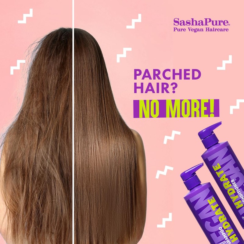 Sashapure Hydrate Conditioner with Sacha Inchi Oil, Moisturizing Conditioner for