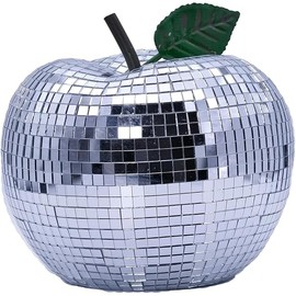 Apple Shaped Disco Ball Decor - Sparkling Mirror Ball Ornament for Weddings, Parties, and Festive Events