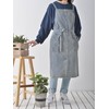 Pincy Denim Apron Cross Back, Unisex Adjustable Bib Apron with