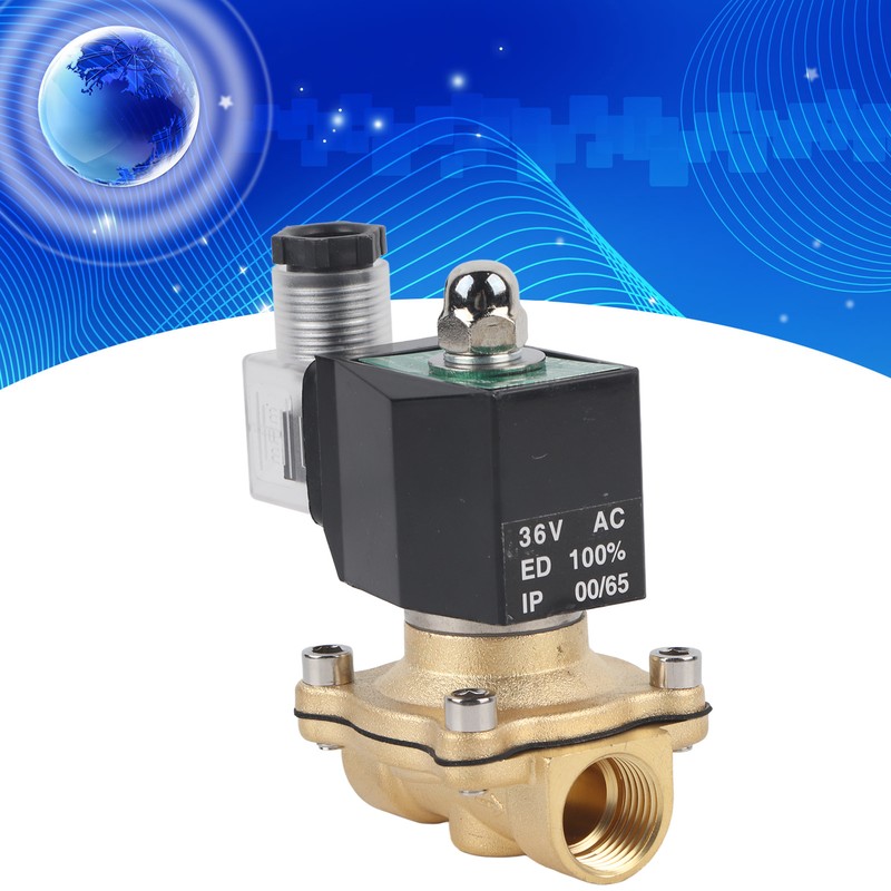 G1/2 Inch Brass Solenoid Valve Water Pressure Normal Closed Direct