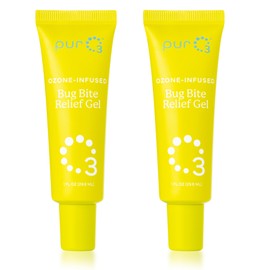PurO3 - Bug Bite Relief - After Bug Bite Itch Relief, Insect Bite Ointment with Natural Ingredients, Ozonated Oils, Essential Oils for Relief from Itching & Swelling (1 oz, 2 Pack)