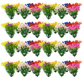 Woohome 10 Color Flower Cluster Grass Tufts Kit 5 cm DIY Miniature Colorful Flower Cluster Flower Vegetation Groups Static Grass Tufts for Train Landscape Scenery