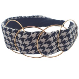 Topkids Accessories Velvet Ring Alice Bands Adult Women, Hair Accessories for Women, Hair Bands for Women, Thick Headband, Womens Headbands, Head Bands Adult Women, Wide Headbands (Black & White)