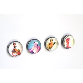 Hab & Gut MC217V Magnet set ARTS & LYRICS Motif: PINUPS, (Set of 4 magnets), 25 mm (0.98 Inches)