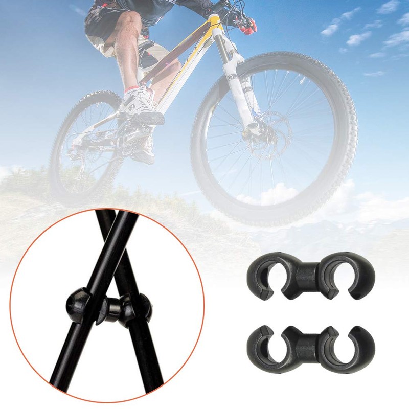 Saipor 20pcs Bike Cable Clasps S-Hook Clips Bicycle Rotatable for