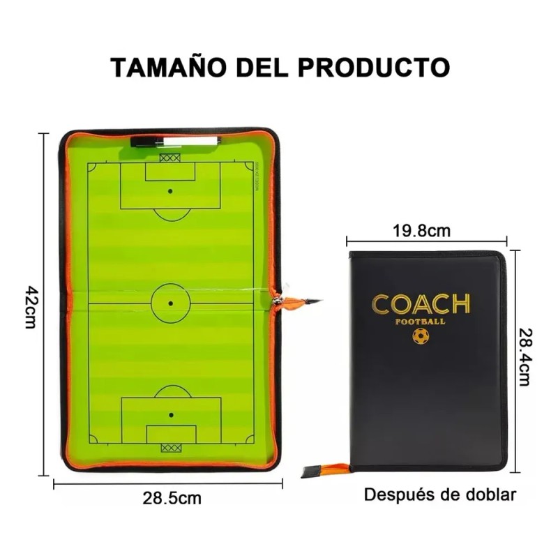 Pizarra Táctica Magnética Plegable para Entrenadores de Fútbol con Accesorios