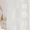Lameirose Extra Long White Shower Curtain Fabric, Boho Shower Curtain