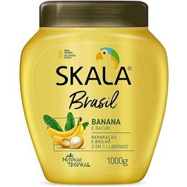 SKALA - Brasil - Creme de Tratamento 2 em 1 Banana e Bacuri 1 Kg - (Banana and Bacuri 2 in 1 Treatment Cream Net 35.27 Oz)