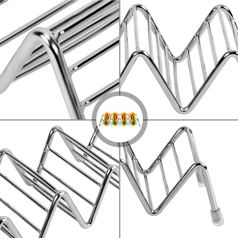 Ejoyous Taco Holder, 4 Pack Stainless Steel Taco Rack V