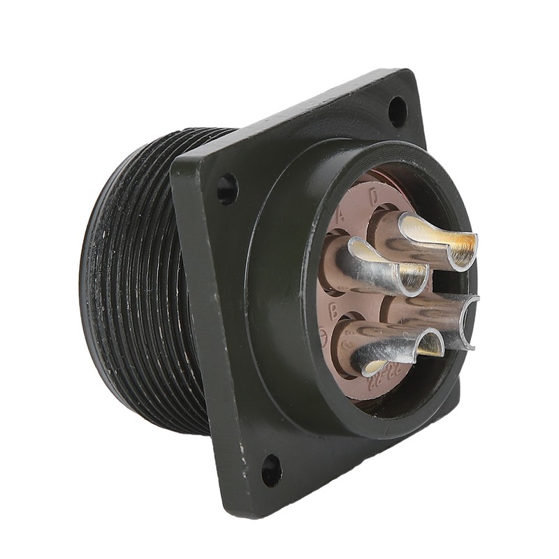 Aviation Socket 4 Pin 2.2KW‑5.5KW Alloy Equipment Plug Motors Industrial