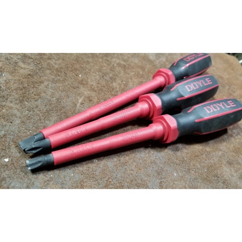 DOYLE 3 PC 1000V High Voltage Insulated Electrician Screwdriver Set
